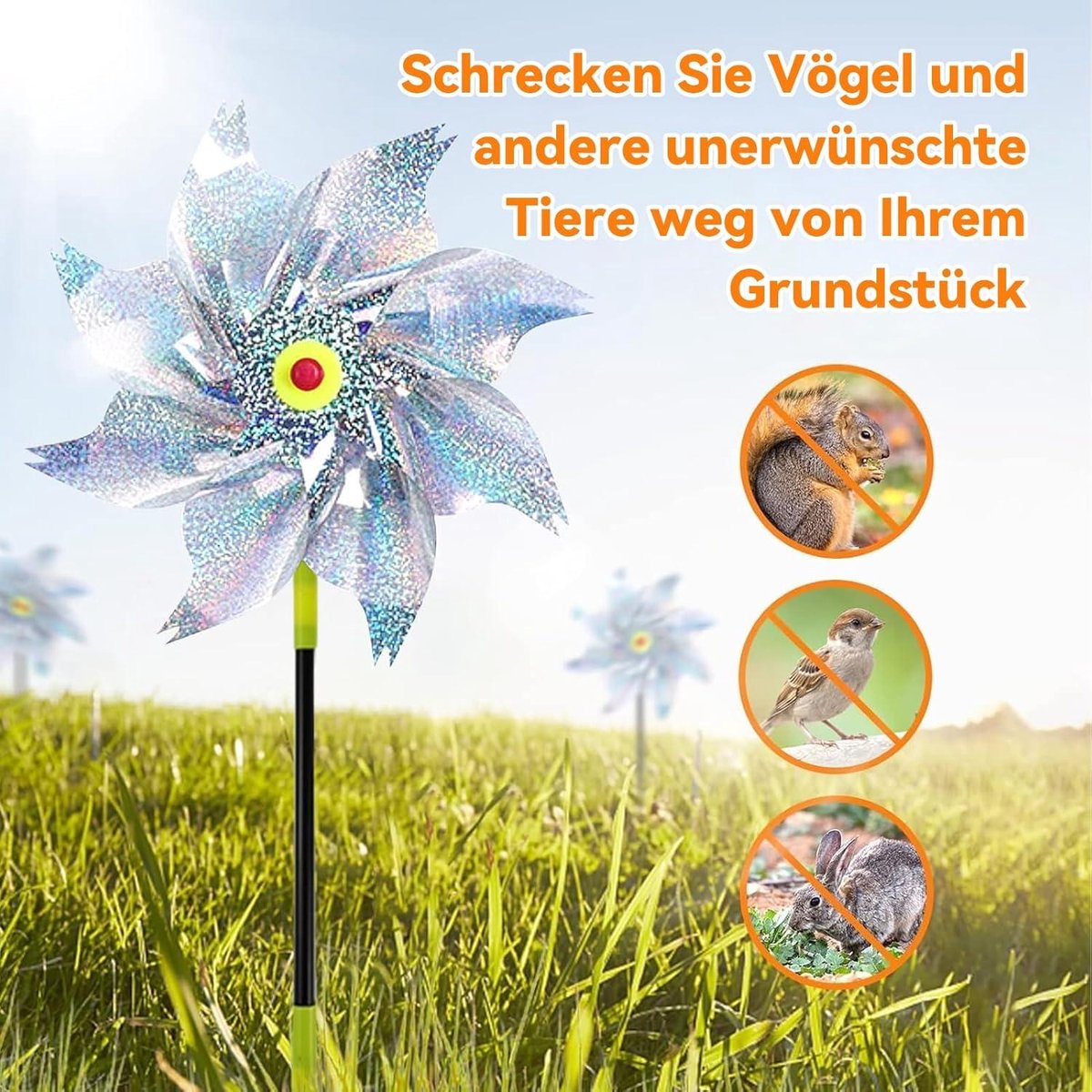 Windmolen Particulier 4 Stuks Windmolen, Vogelafweer, Windmolen Voor De Tuin Milieuvriendelijke Vogelafschrikker