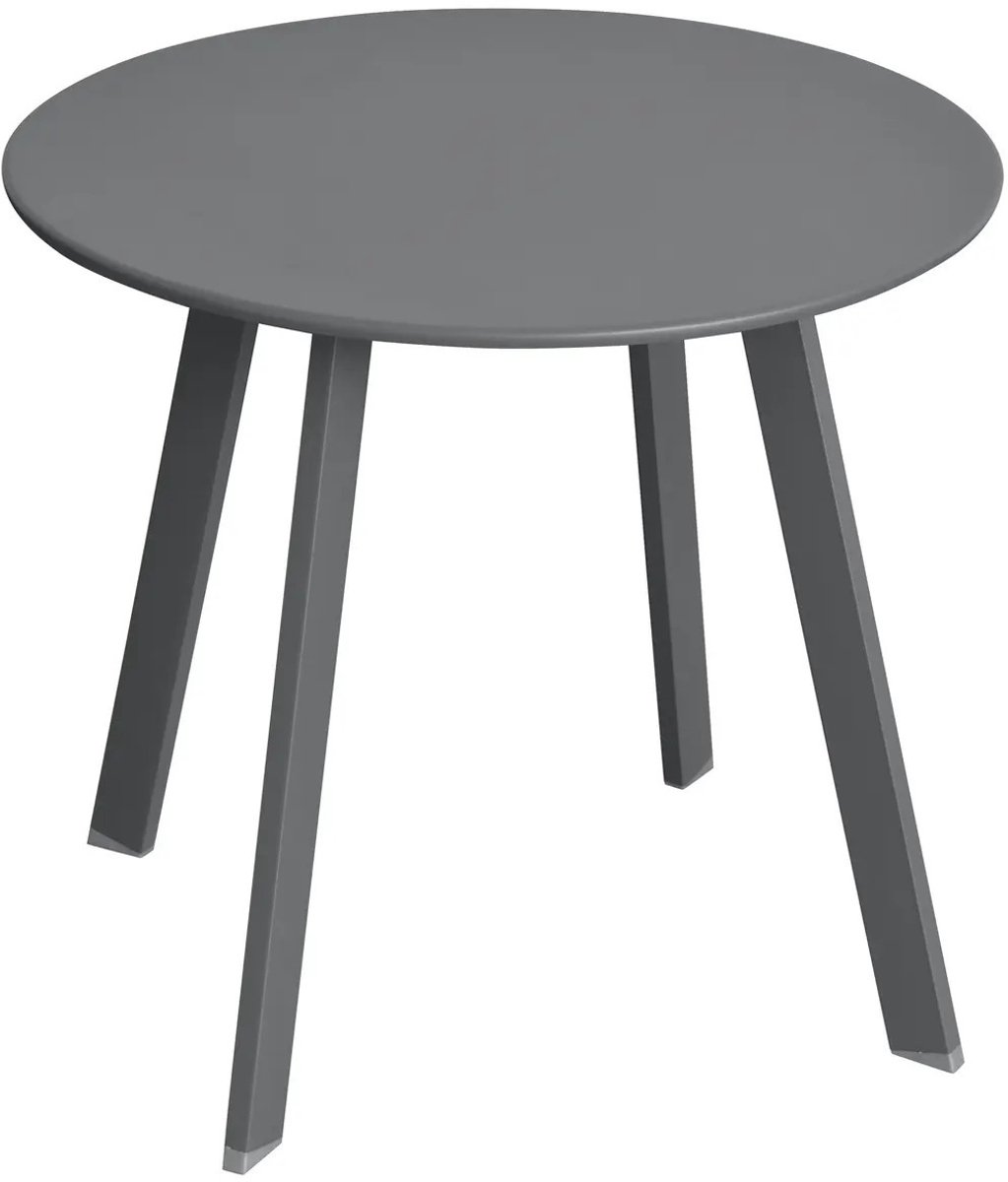 Hesperide Bijzettafel/tuin tafel Saona - metaal - donkergrijs - D50 x H45 cm - voor buiten