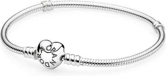 Fauteuil ontvangen Vooruitgaan Pandora armband zilver 'Moments' hartsluiting 19 cm | bol.com