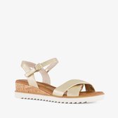 Tamaris dames sandalen met sleehak goud - Maat 39