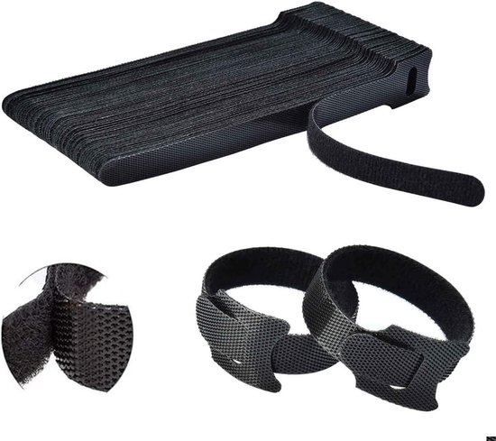 JIEYAO Kabelorganizer van siliconen, 20 stuks, herbruikbare kabelbinders met sluitgesp, 4 maten, elastisch, verstelbaar, oplaadkabelbinders, stroomkabelhouder