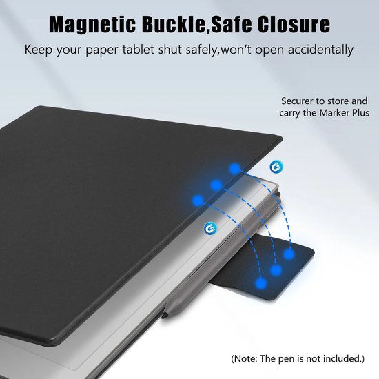 reMarkable Paper Pro met Marker Plus en Zwarte Magnetische Hoes - digitaal notitieblok van Merkloos — afbeelding 3