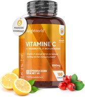WeightWorld Vitamine C 1000 mg - 180 tabletten voor 6 maanden - Met rozenbottel en bioflavonoïden