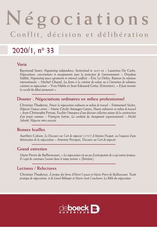 Négociations - cover