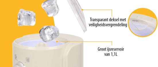 Tristar KD-7310 - Ijscrusher Slushy maker - 30W - 1,1 Liter - Creme wit van Tristar — afbeelding 5