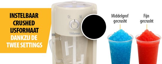 Tristar Slush-aschine - 2 Größen Crushed Ice - 250 g pro