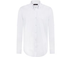 Felix Hardy Linnen Katoen Blend Shirt - Overhemd Heren Wit - M