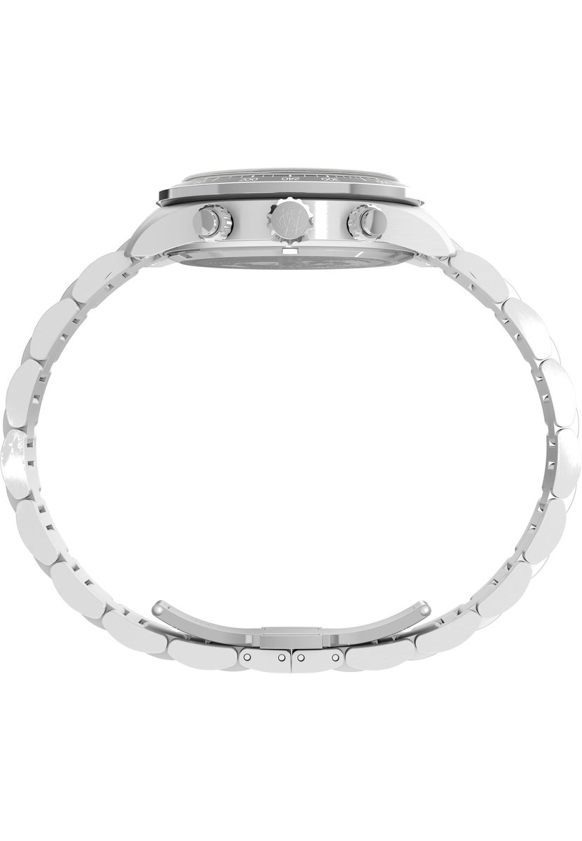 Timex Waterbury Traditional Chronograph Quartz Analoog Horloge Zilveren Toon Kast: 100% Roestvrij Staal | Armband: 100%Leer 41 TW2Y18600AJ, TW2Y19200AJ
