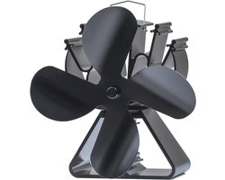 Kachelventilator voor Houtkachel en Open Haard - Warmte Aangedreven en Stille Circulatie