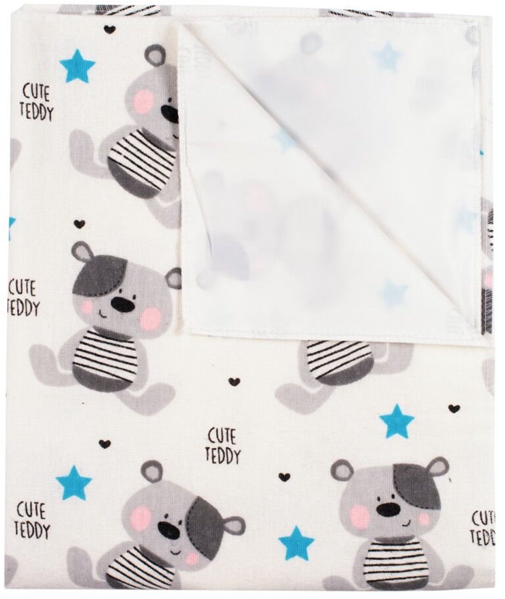 New Baby - Hydrofiele luier - Flanellen luier wit 57x47 cm - babydoek - aankleedmat - verschoningsmat - katoen - waterdicht