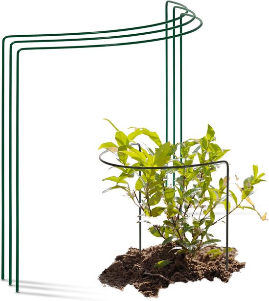 Novatool 10 struiksteunen, metaal, halfrond, 40 cm, 70 cm, hoog