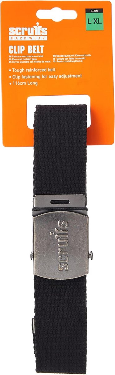 Verstelbare Katoenen Clip Riem - Zwart - One Size