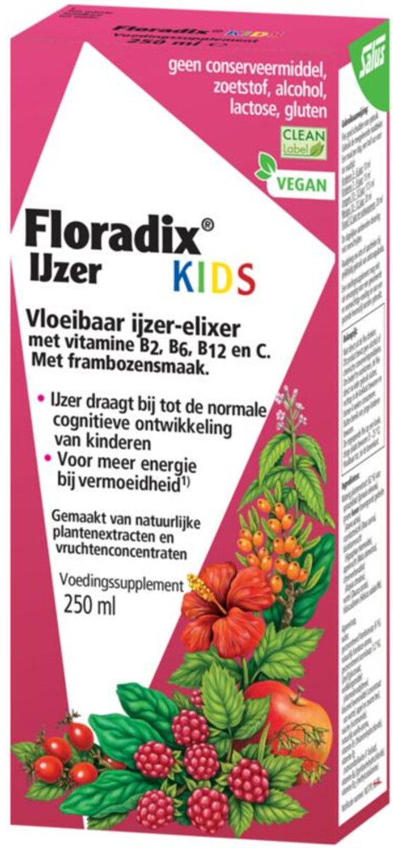 Goedkoopste 2x Floradix IJzer Elixer Kids 250 ml