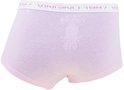Lila Vingino boxer met witte, roze en paarse glitter tailleband met 'Vingino 1997' logo.