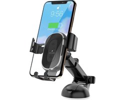 Telefoonhouder auto - Autohouder - Telefoonhouder auto zuignap - Gsm houder auto Dashbord - raam - Telefoonhouders Auto 10W QI Draadloos Oplader – Houder