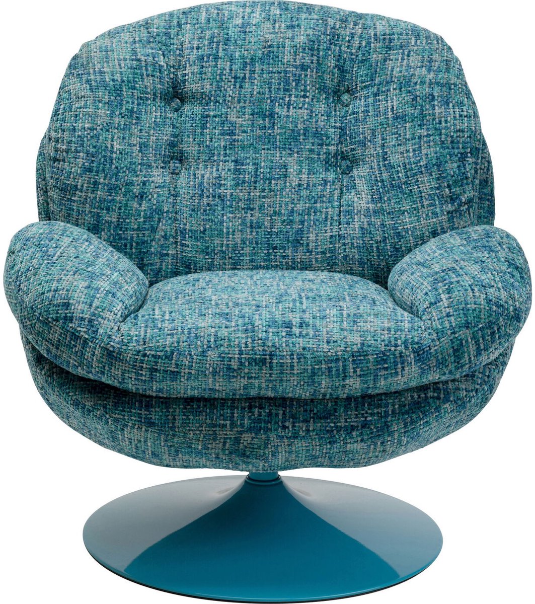 Draaifauteuil Cosy blauw Kare Design