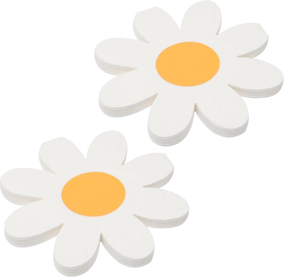 40 stuks madeliefjes servetten - kleurrijke en bloemenvormige zomerfeest servies servetten