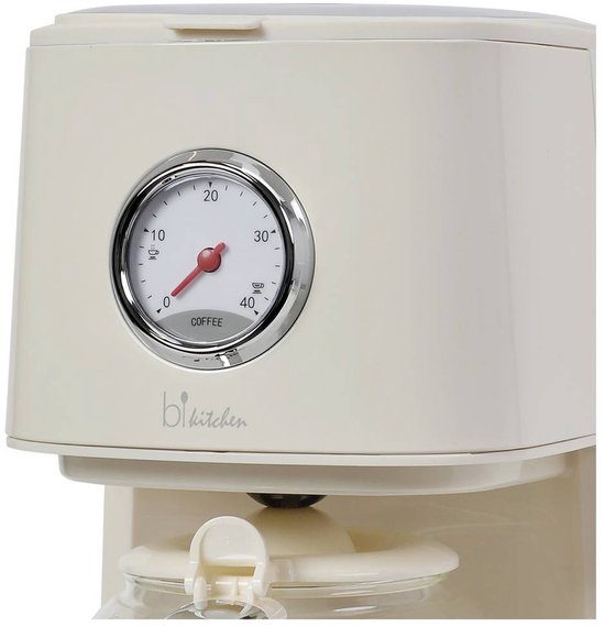 Livoo - DOD201 elektrisch koffiezetapparaat - capaciteit 14 kopjes, 1000 W, herbruikbaar filter, warmhoudsysteem, druppelbescherming, kleur Chili rood