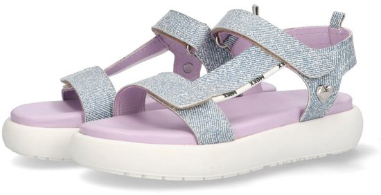 Sandales pour femmes plates MEXX Kids XX825400-527 Filles - Blauw/Violet - Cuir - Fermetures velcro