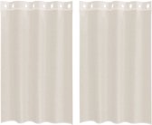 Bol.com vidaXL - Gordijnen - voile - met - doorvoertules - 2 - st - 140x175 - cm - crèmekleurig aanbieding