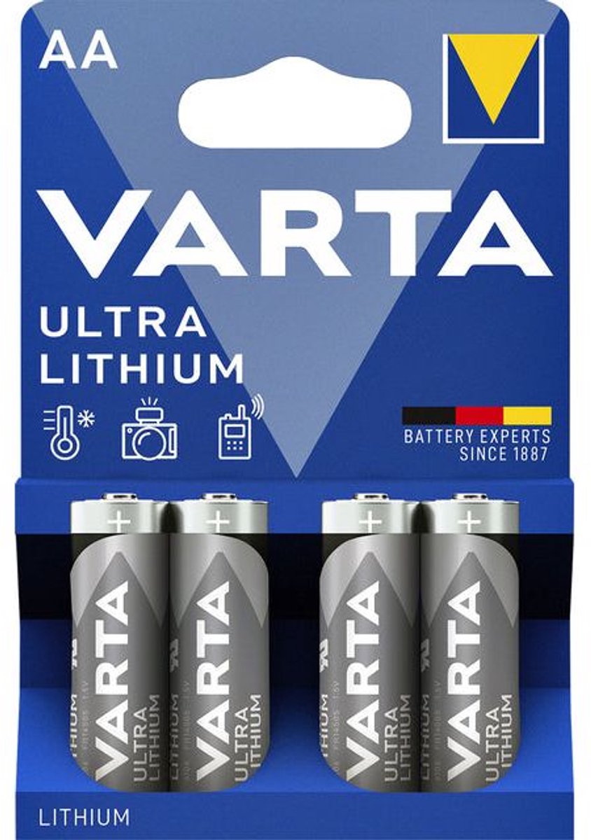 Varta Lithium AA Batterijen Ultra Lithium Professional - 4 stuks