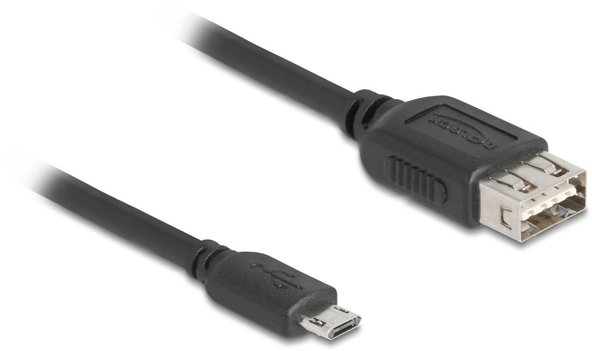Delock USB 2.0 Kabel EASY USB Typ Micro-B Stecker zu EASY USB Typ-A Buchse 0,5 m
