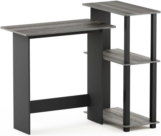 Furinno Just Mesa de centro, Madera, Cereza oscuro/ Negro