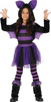 FIESTAS GUIRCA, S.L. - Paars en zwart vleermuis kostuum met tutu voor meisjes - 122/134 (7-9 jaar) - Kinderkostuums