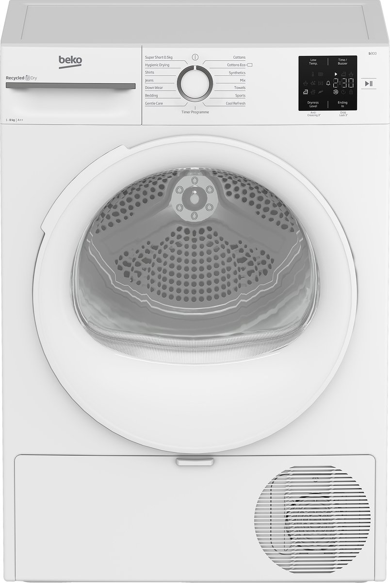 Beko BM3T3822NW wasdroger Vrijstaand 8 kg