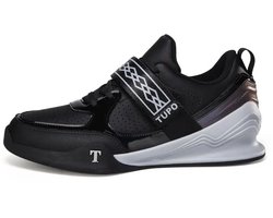 Nivard Powerlift Schoenen - Powerlifter - Weightlifting - Squat - Gewichthef - Gym Schoenen - Sneaker - Zwart - Maat 42