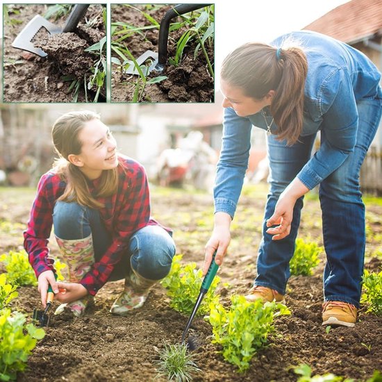 SNQ Onkruidwieder - Handmatige tuinwieder - met rubberen handgreep - voor grondbewerking, groenteplanten, wieden van SNQ — afbeelding 2