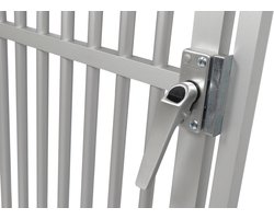 Hundos Deur in kozijn aluminium 50cm B x 69cm H Grendel links