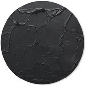 Muismat rond 50x50 cm - Mousepad Zwart - Verf - Ronde muismatten