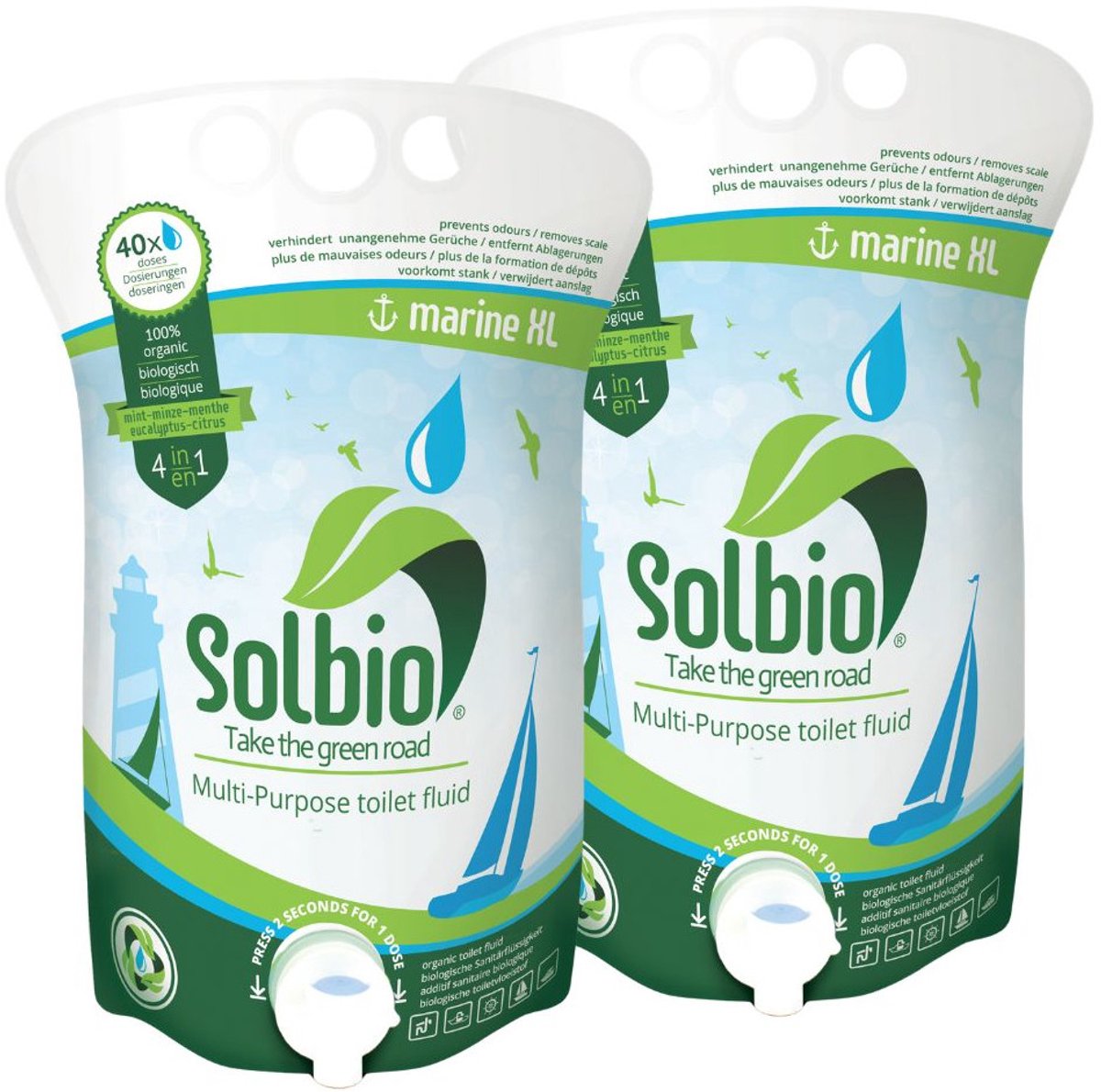 Goedkoopste Solbio Marine Biologisch Toiletvloeistof (2x 1600ml