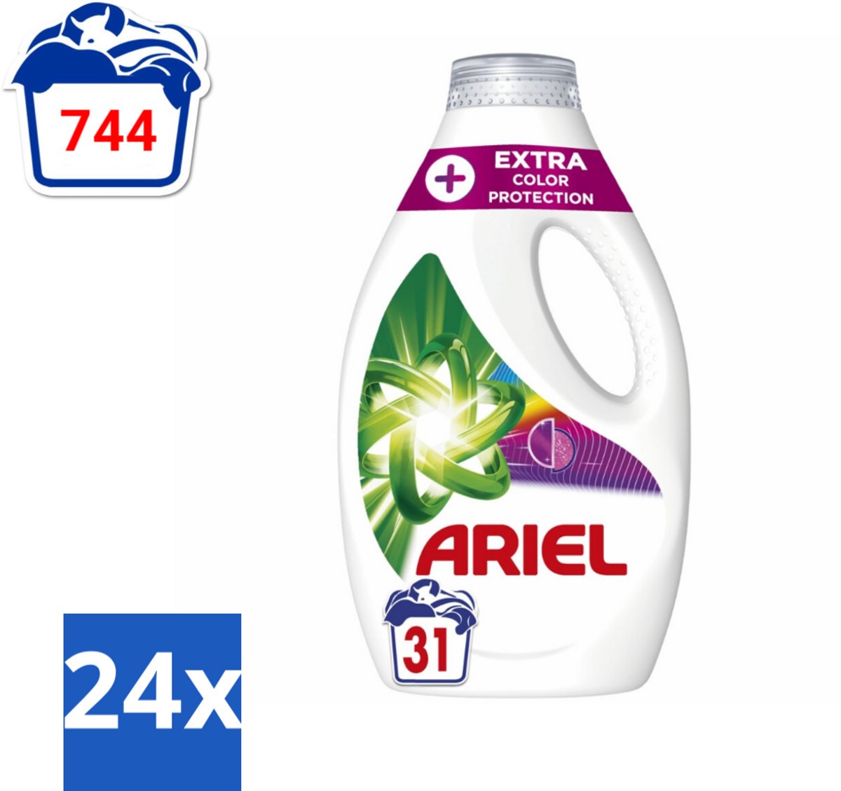24 x Ariel Original - Extra Kleurbescherming - Vloeibaar Wasmiddel - Gekleurde Was - 31 Wasbeurten - Wasmiddel - Gekleurde Was - Kleurbescherming - Vloeibaar Wasmiddel - Ariel