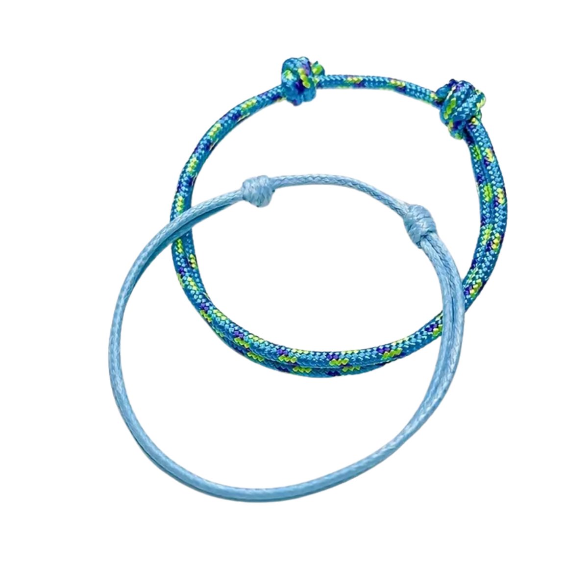 Nivard Armband - Staal - Nep Zilver - Dames - 2 St - Lichtblauw