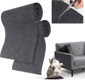 Tapis griffoir pour chat 200 x 40 cm - Tapis griffoir autocollant à découper pour lit de chat (gris foncé, 2 pièces)