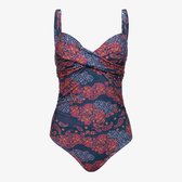 Maillot de bain femme préformé Osaga imprimé bleu - Taille XXL
