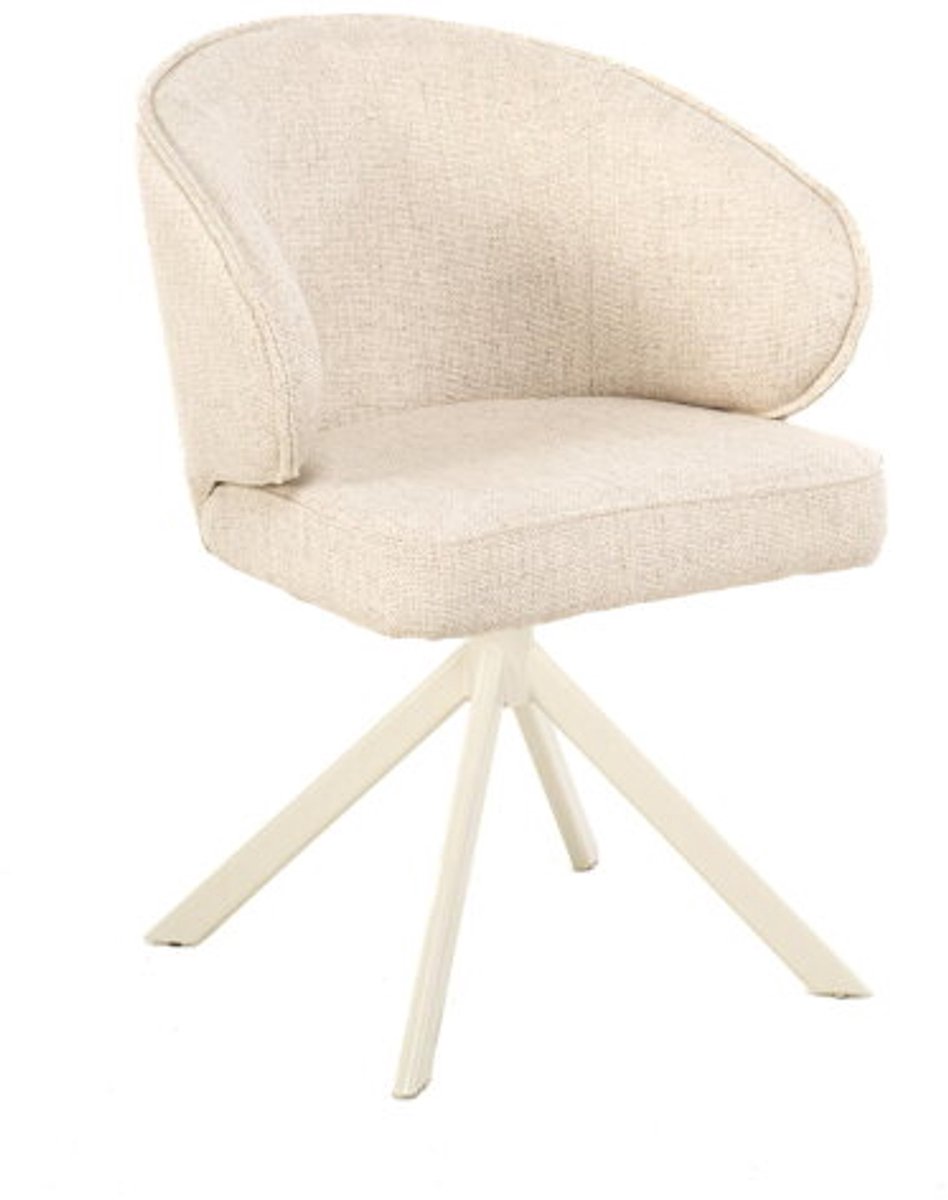 Eetkamerstoel Seoul poot Venus draaibaar Beige - Tyler cream 11