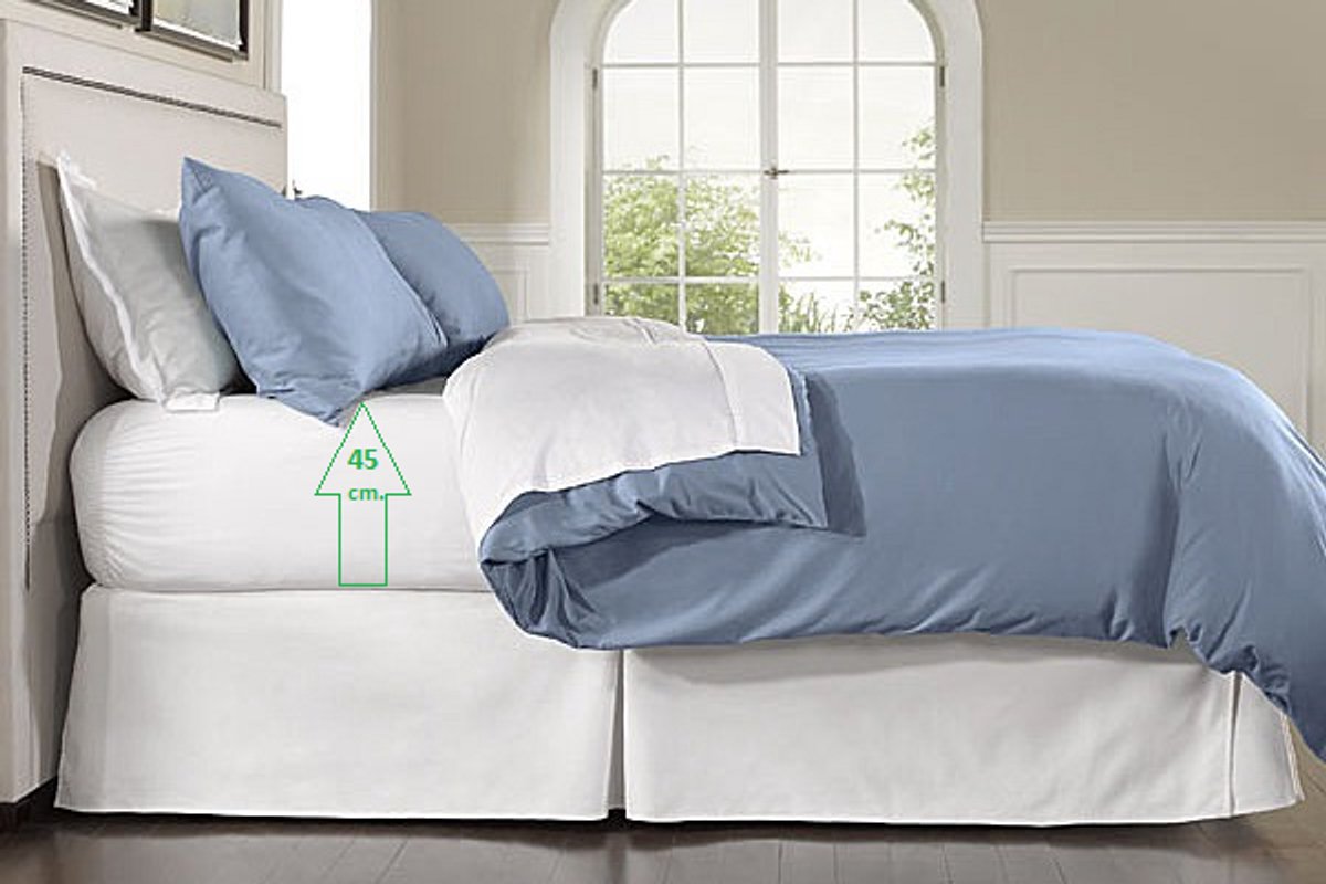 Molton Boxspring Hoeslaken Extra Hoge Hoek - 120x200
