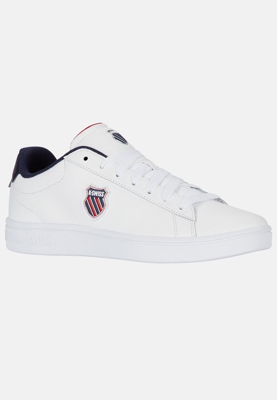 Witte K-Swiss sneaker met navy en rood K-Swiss logo