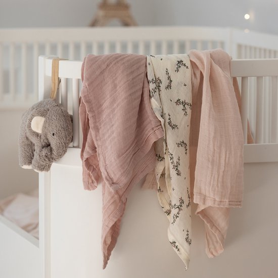 Sebra Hydrofiele Doeken Set - Powder Blossom Rose - 3 Stuks van Sebra. — afbeelding 4