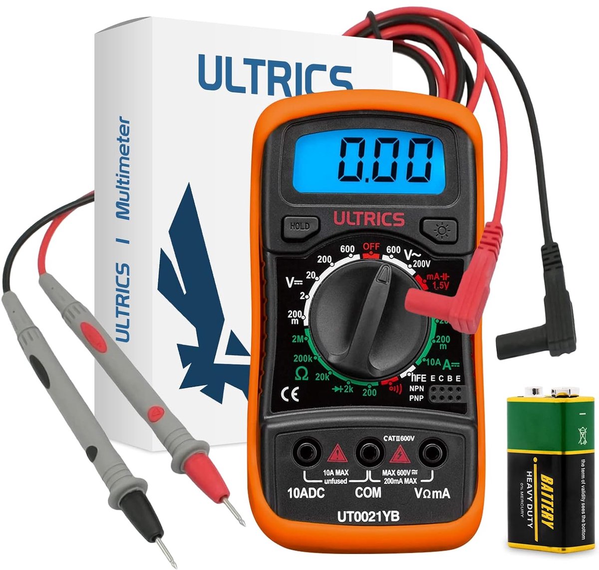 Digitale Multimeter TRMS 6000 voor Spanningsmeting, Stroommeting en Weerstandsmeting | AC/DC Tester met Backlit LCD Scherm
