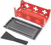 Bol.com Opvouwbare Handvat Antiaanbaklaag Mini raclette set Bakplaat Draagbare voor Grill Kaars 7.48 X 3.74 X 2.36 Inch (Rode Set) aanbieding
