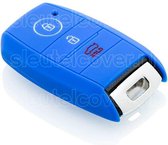 Kia SleutelCover - Blauw / Silicone sleutelhoesje / beschermhoesje autosleutel