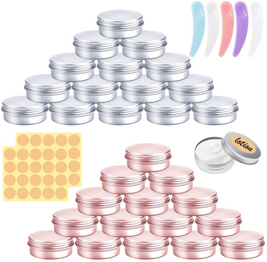 Lot De 10 Pots Aluminium 150 Ml Dorés - Bocaux Cosmétique Visse Avec Couvercle, Idéal Pour Crèmes, Baumes, Échantillons Et DIY