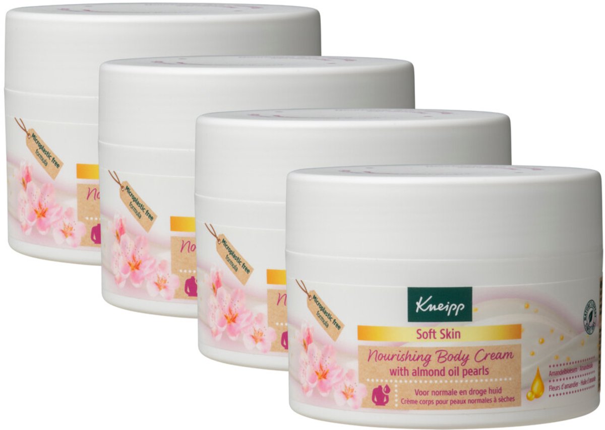 Kneipp Body crème Soft Skin pearls - 4 x 200 ml - voordeelverpakking