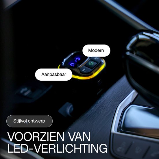 Wegman Bluetooth FM Transmitter - Handsfree Bellen Auto Carkit - Bluetooth Adapter Auto - 36W Autolader USB C - SD Kaart - USB Stick