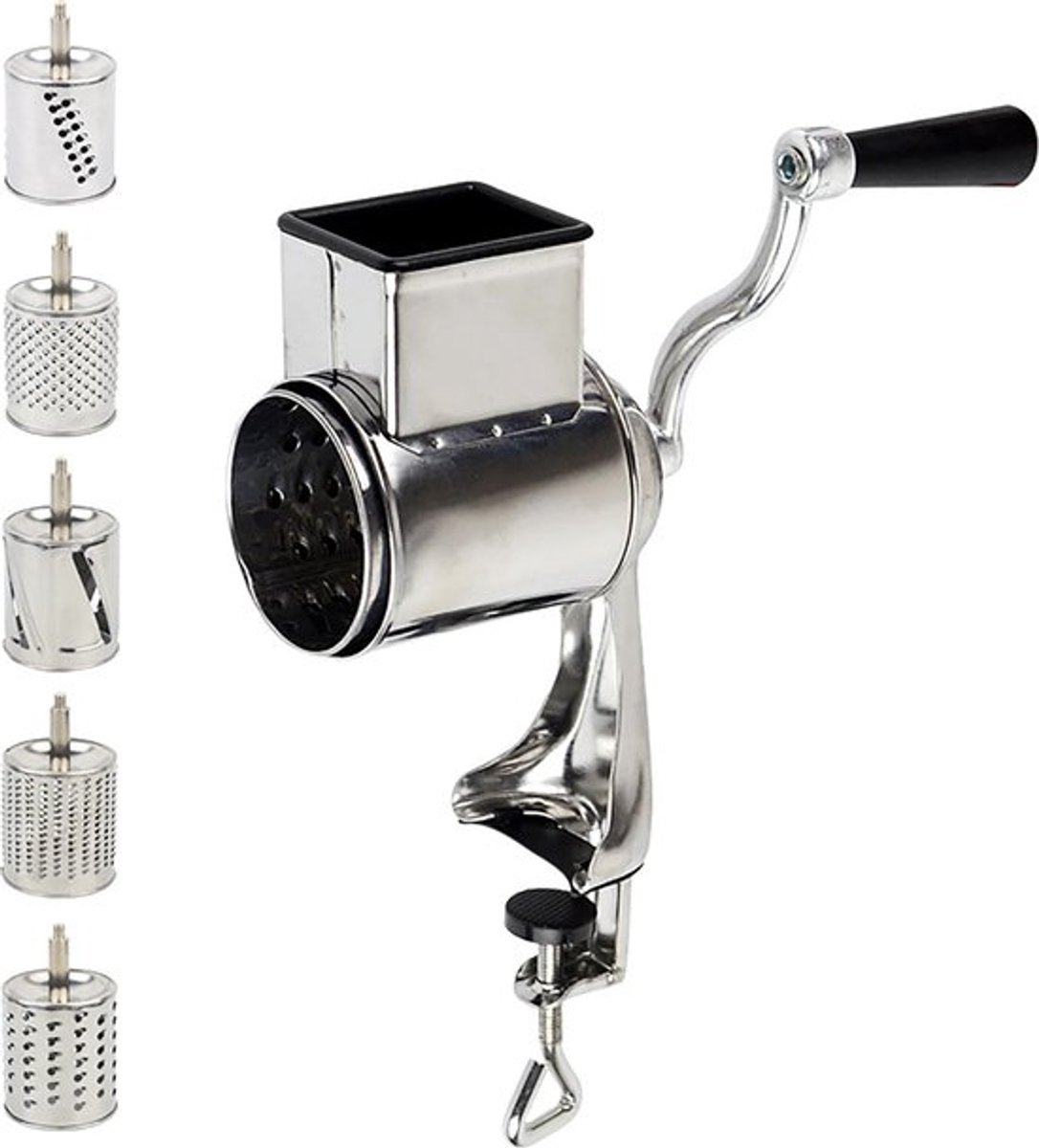 Gran Vida® - Groentesnijder - Multifunctioneel - 5 Rollers - Roestvrij Staal