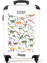 Bol.com NoBoringSuitcases.com® Kinderkoffer - Dinosaurus - Alfabet - Dieren - Dino - Kinderen - Jongen - Jongenskoffer - Trolley... aanbieding